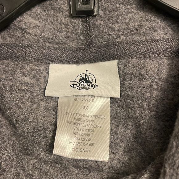Disney Parks - Castle bling hoodie Mickey Mouse gray sweatshirt size 3X - Picture 3 of 5